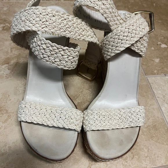 Stuart Weitzman Alex Crochet Woven Strappy Sandal - Picture 3 of 5